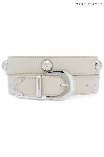 Mint Velvet Cream Statement Leather Belt (Q95327) | £55
