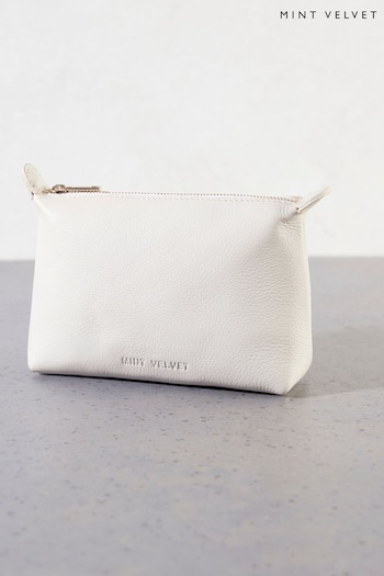 Mint Velvet Cream Cosmetics Makeup Bag (Q95339) | £25