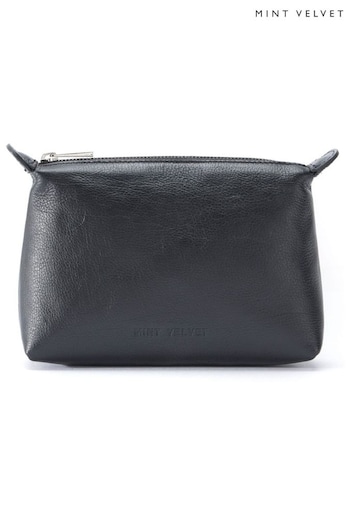 Mint Velvet Black Makeup Cosmetic Bag (Q95340) | £25