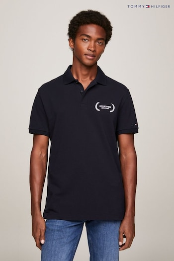 Tommy Hilfiger Blue Monotype Polo Top (Q95351) | £85