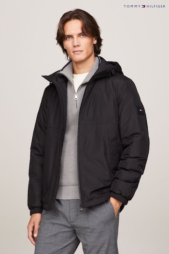 Tommy Hilfiger Portland Hooded Black Jacket (Q95374) | £270