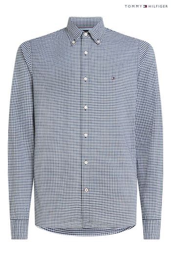 Tommy Hilfiger Blue B&T Textured Gingham Shirt (Q95392) | £85