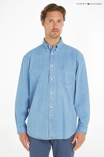 Tommy Hilfiger Blue Soft Denim Shirt (Q95393) | £110