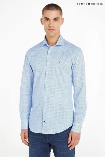 Tommy Hilfiger Blue Mini Dot Print Shirt (Q95399) | £85