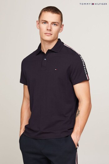 Tommy Hilfiger Blue Global Stripe Monotype Polo Top (Q95401) | £90