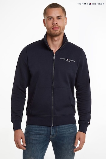 Tommy Hilfiger Blue Logo Zip Through Jackets (Q95405) | £120