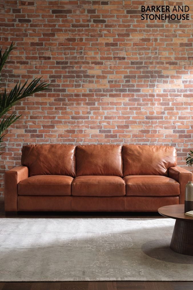 Next henton outlet leather sofa