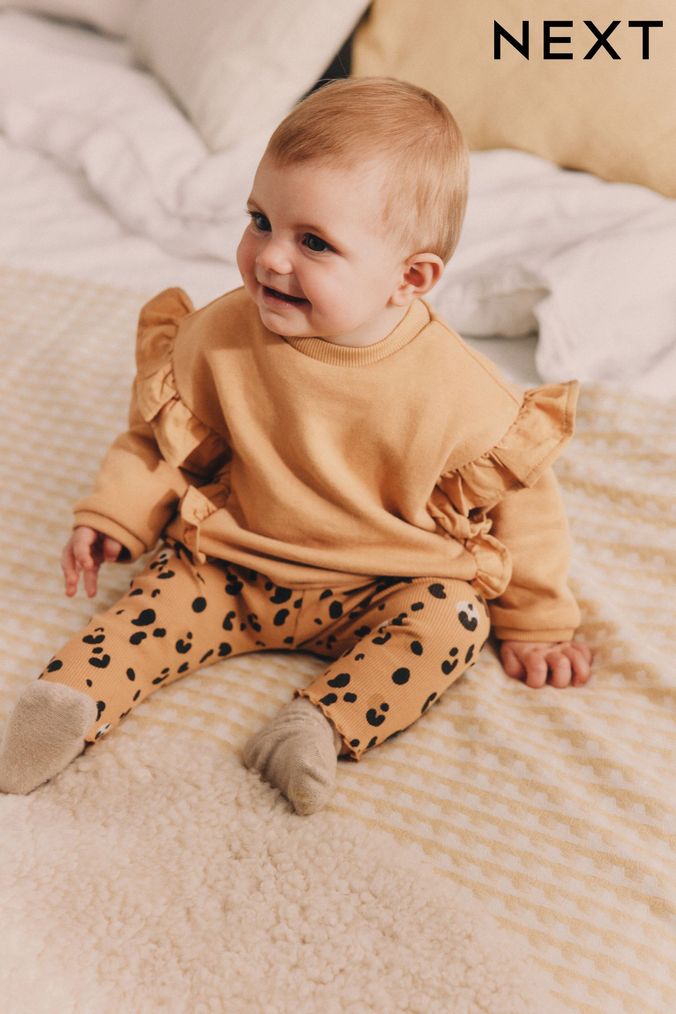 Leopard print baby grow next best sale