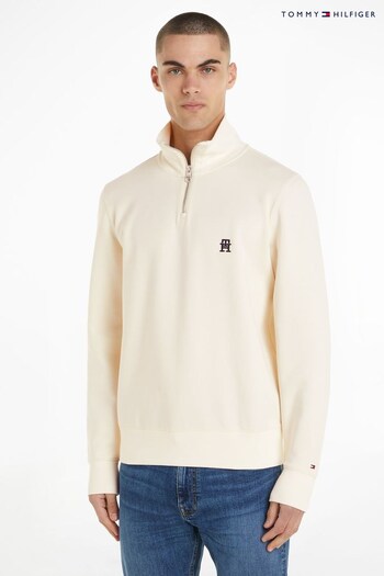 Tommy Hilfiger Monogram Cream Sweatshirt (Q95596) | £140