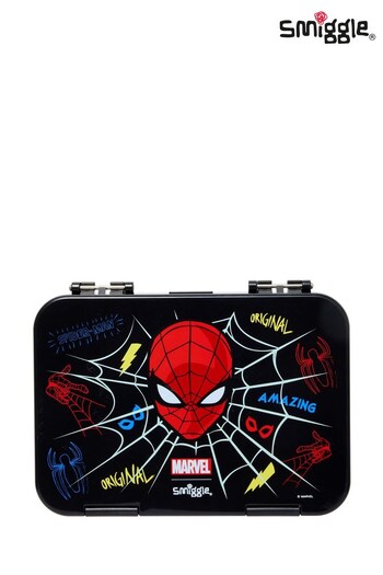 Smiggle Black Spider-Man Medium Happy Bento Lunchbox (Q95624) | £30