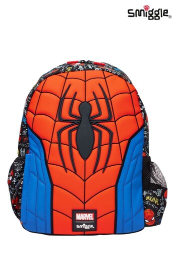 Smiggle Black Spider-Man Junior Character Hoodie Backpack (Q95643) | £37