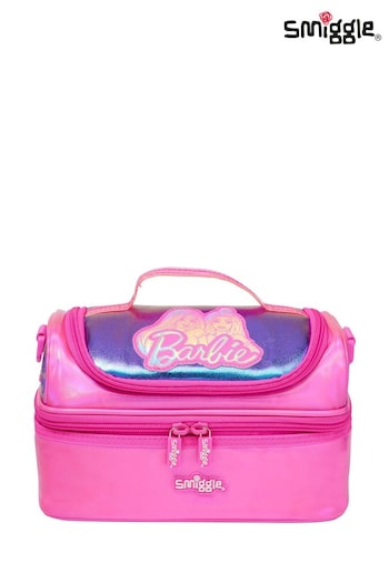 Smiggle Pink Barbie Double Decker Lunchbox with Strap (Q95646) | £22
