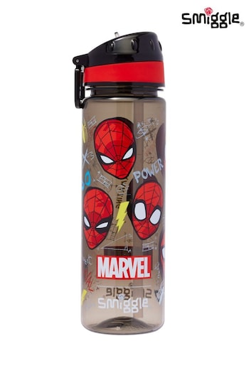Smiggle Black Spider-Man Drink Up Plastic Drink Bottle 650ml (Q95647) | £12.50