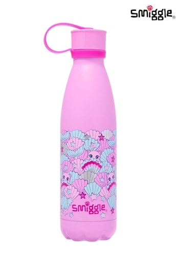 Smiggle Pink Hi There Wonder Insulated Steel Drink Bottle with Strap 500Ml (Q95648) | £16