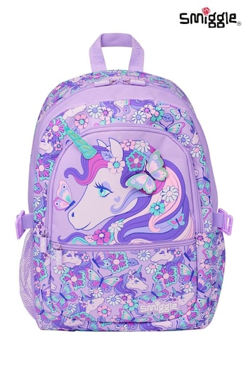 Smiggle Purple Hi There Classic Attach Backpack (Q95656) | £42