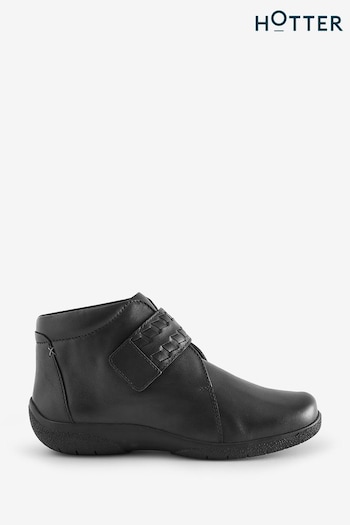 Hotter Black Daydream Touch-Fastening Regular Fit Boots (Q95684) | £95