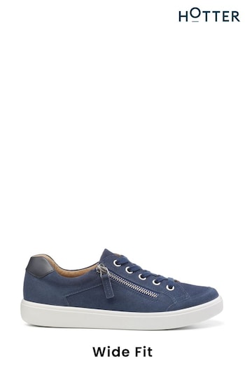 Hotter Blue Chase II Lace-Up/Zip Wide Fit Shoes (Q95687) | £89