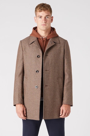 Remus Uomo Natural Tapered Fit Wool-Rich Overcoat (Q95775) | £279