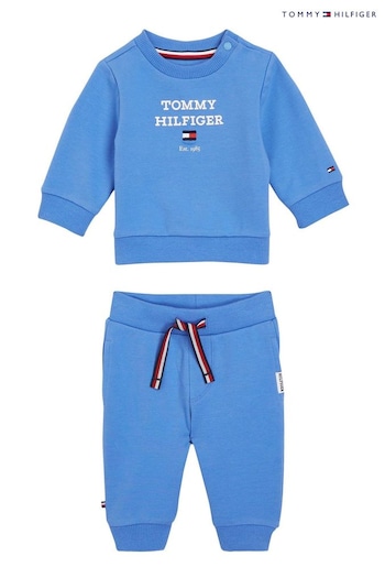 Tommy Hilfiger Blue tamanho TH Logo Sweat Top And Joggers Set (Q95776) | £75