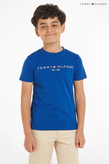 Tommy dot Hilfiger Blue Essential T-Shirt (Q95817) | £20 - £25