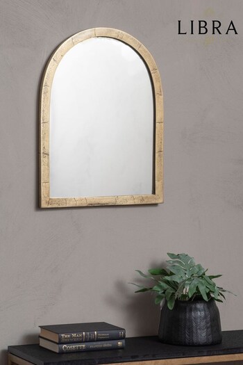 Libra Interiors Brass Small Arched Window Mirror (Q95819) | £150