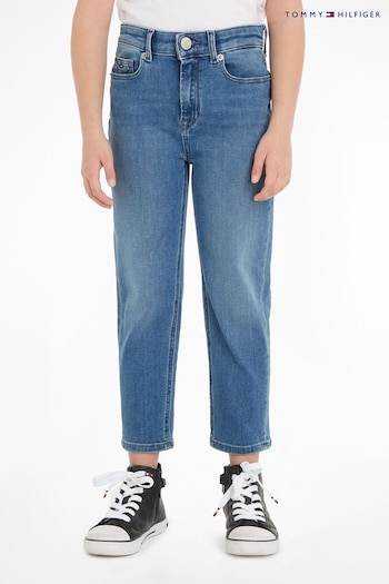 Tommy Hilfiger Blue High Rise Tapered Jeans Lace (Q95821) | £40 - £45