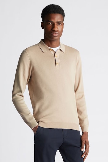 Remus Uomo Brown Relaxed Fit Long Sleeve Polo Shirt (Q95892) | £70