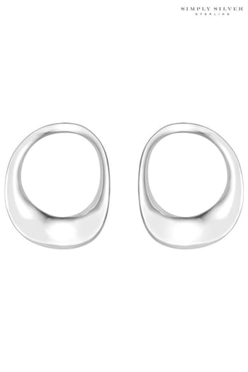 Simply Silver Sterling Silver Tone 925 Open Polished Earrings (Q95908) | £35