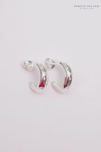 Simply Silver Silver Multi Stone Hoop Earrings (Q95929) | £32