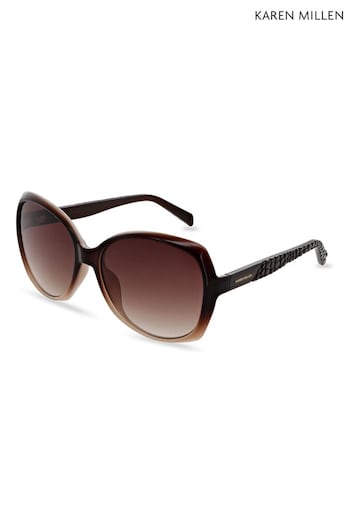 Karen Millen Brown Sunglasses Cat-Eye (Q95947) | £75