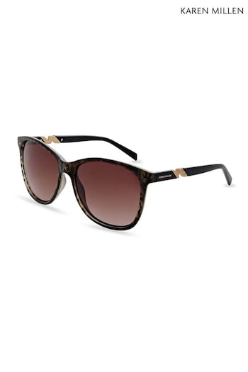 Karen Millen KM5057 Brown Sunglasses (Q95951) | £75