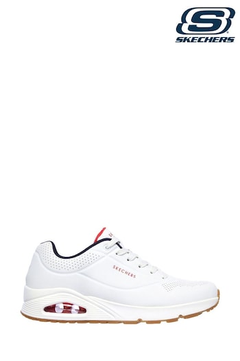 Skechers BOBS White Uno Stand On Air Lace-Up Sports Trainers (Q96105) | £79