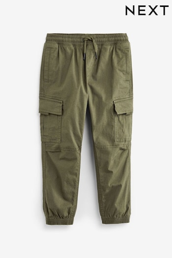 Khaki Green Cargo silk Trousers (3-16yrs) (Q96133) | £18 - £23