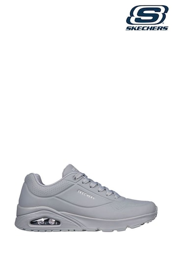 Skechers session Grey Uno Stand On Air Lace-Up Sports Trainers (Q96137) | £79
