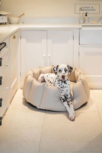 Lords and Labradors Natural High Sided Dog Bed Rhino Leather (Q96205) | £130 - £190