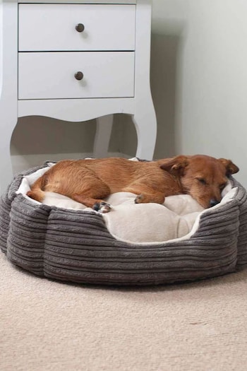 Lords and Labradors Dark Grey Essentials Round Dog Bed (Q96212) | £65 - £125