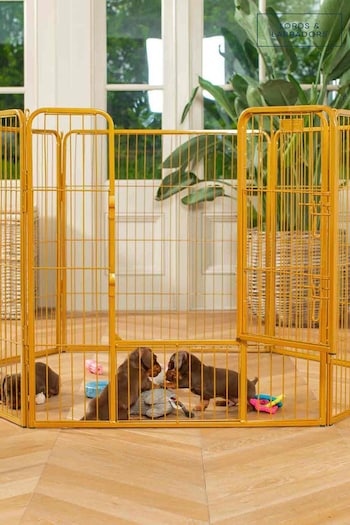 Lords and Labradors Black 6 Panel Puppy/Dog Play Pen (Q96218) | £120