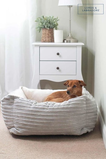Lords and Labradors Light Grey Essentials Dog Box Bed (Q96246) | £70 - £130