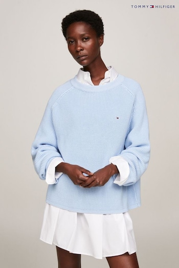 Tommy Hilfiger Blue Knit Sweater (Q96247) | £140