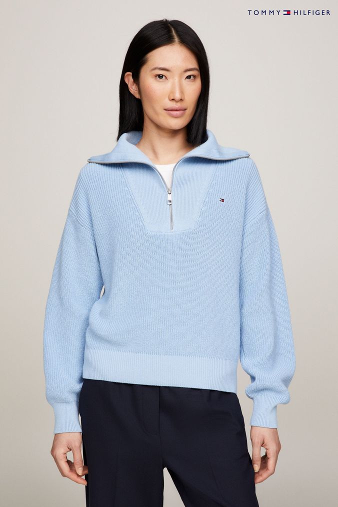 Tommy hilfiger sale blue jumper womens