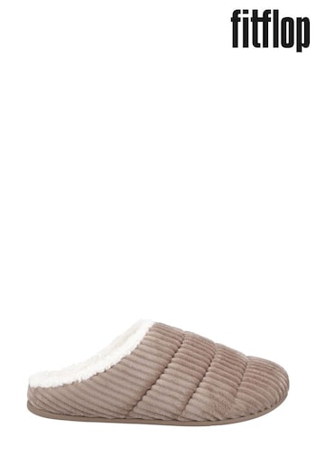 FitFlop Grey Chrissie Corduroy Slippers (Q96310) | £75