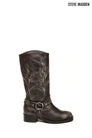 Steve Madden Grey Bloom Boots (Q96343) | £230