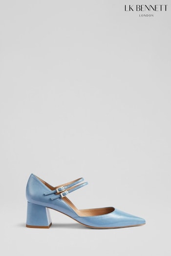 LK Bennett Blue Savannah Patent Mary Janes Shoes (Q96392) | £299