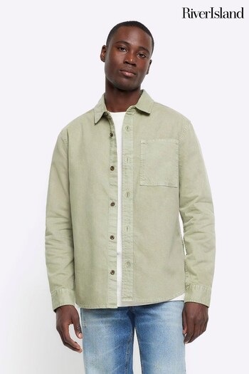 River Island Green Long Sleeved Shirt (Q96413) | £40