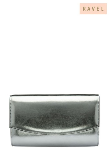 Ravel Silver Clutch Bag with Chain (Q96460) | £45