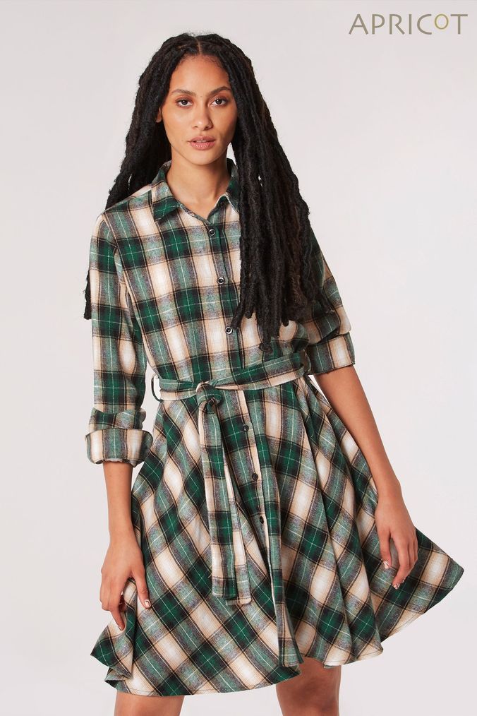 Buy Women s Shirt Dress Check Tartan Dresses Online Next UK