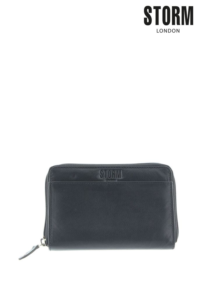 Medium black leather purse shop