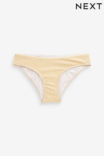Yellow Gingham High Leg Bikini Bottoms (Q96583) | £16