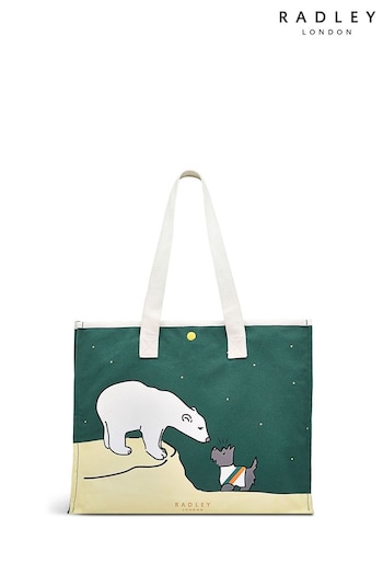 Radley Green London Bear With Me Large Open-Top Tote Bag (Q96621) | £35
