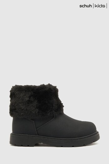 Schuh Charisma Faux Fur Lined Black Boots (Q96706) | £32 - £34